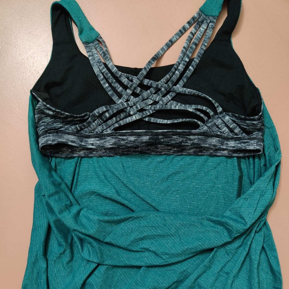 Lululemon Heathered Foraged Teal Wild Tank Top